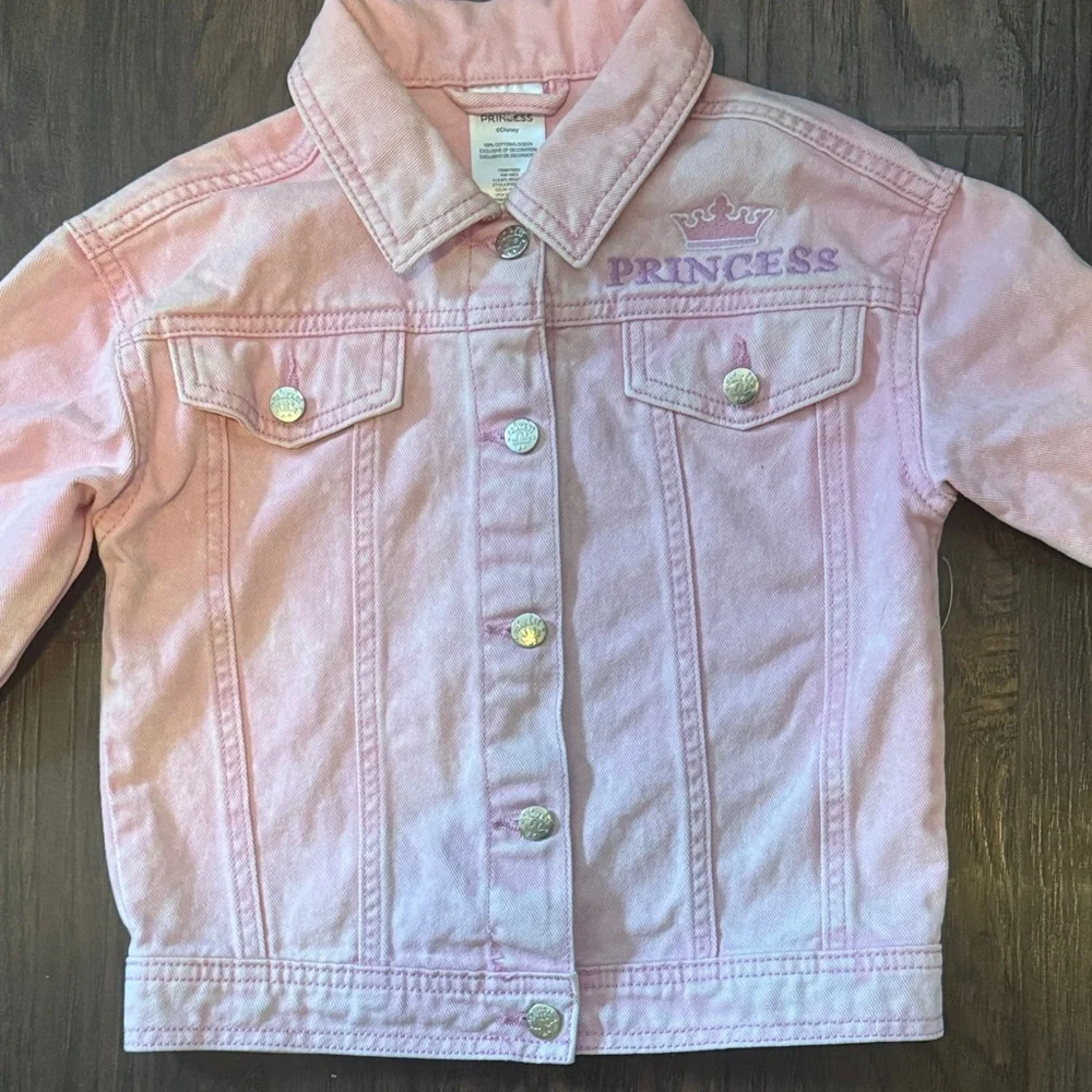 Disney Pink Denim Princess Jacket & Blue Minnie Mouse Print Jean Jacket Set - Picture 9 of 16